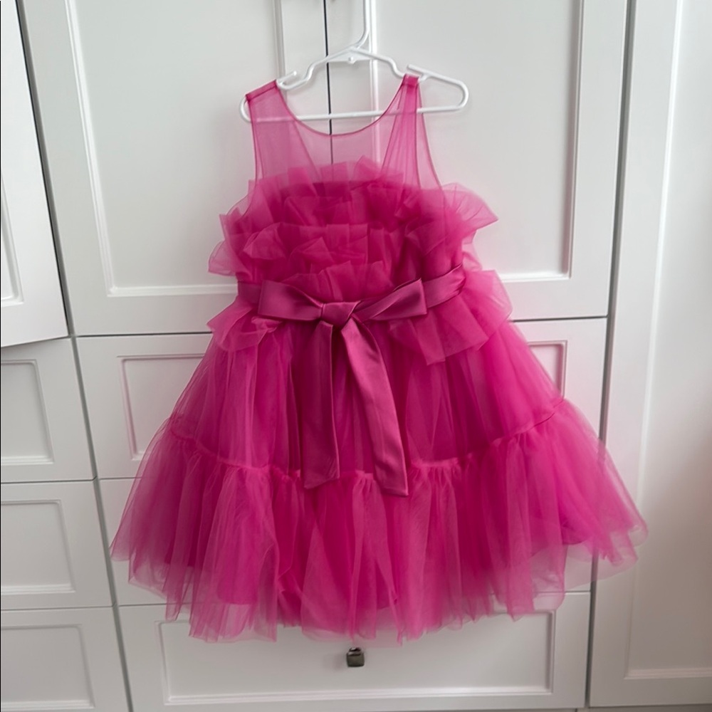 Pink Ruffled Tulle Dress